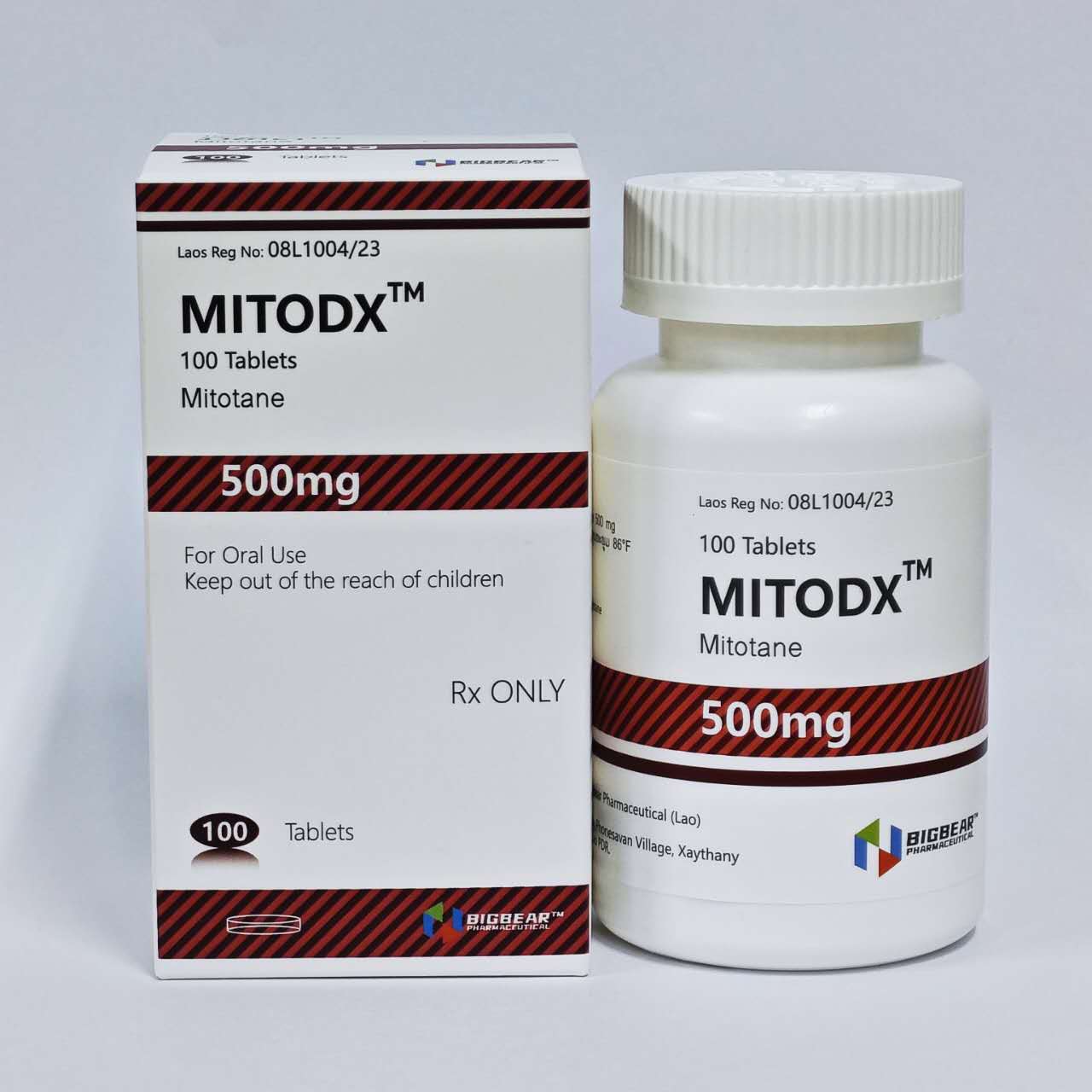 米托坦，MITODX，Mitotane 500mg 厂家:老挝大熊制药