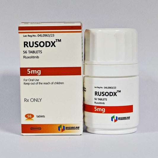 芦可替尼、RUSODX、Ruxolitinib5mg 厂家:老挝大熊制药 出口中国3%海关增值税