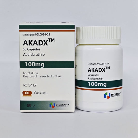 阿卡替尼、AKADX、Acalabrutinib 100 毫克 厂家:老挝大熊制药