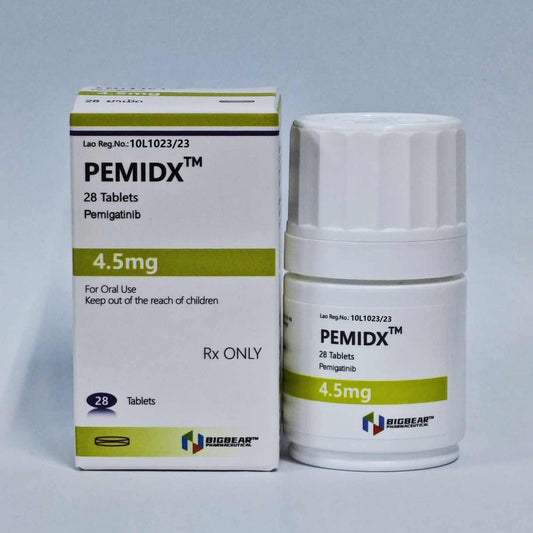 培美替尼 PEMIDX Pemigatinib 4.5mg 28 TABLET'S  批文号10 L 1023/23 有效期09-10-2026