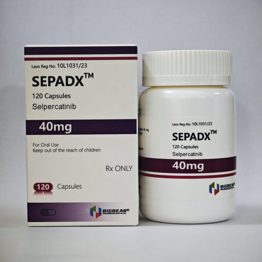 塞尔帕替尼，SEPADX，Selpercatinib 40mg 厂家:老挝大熊制药