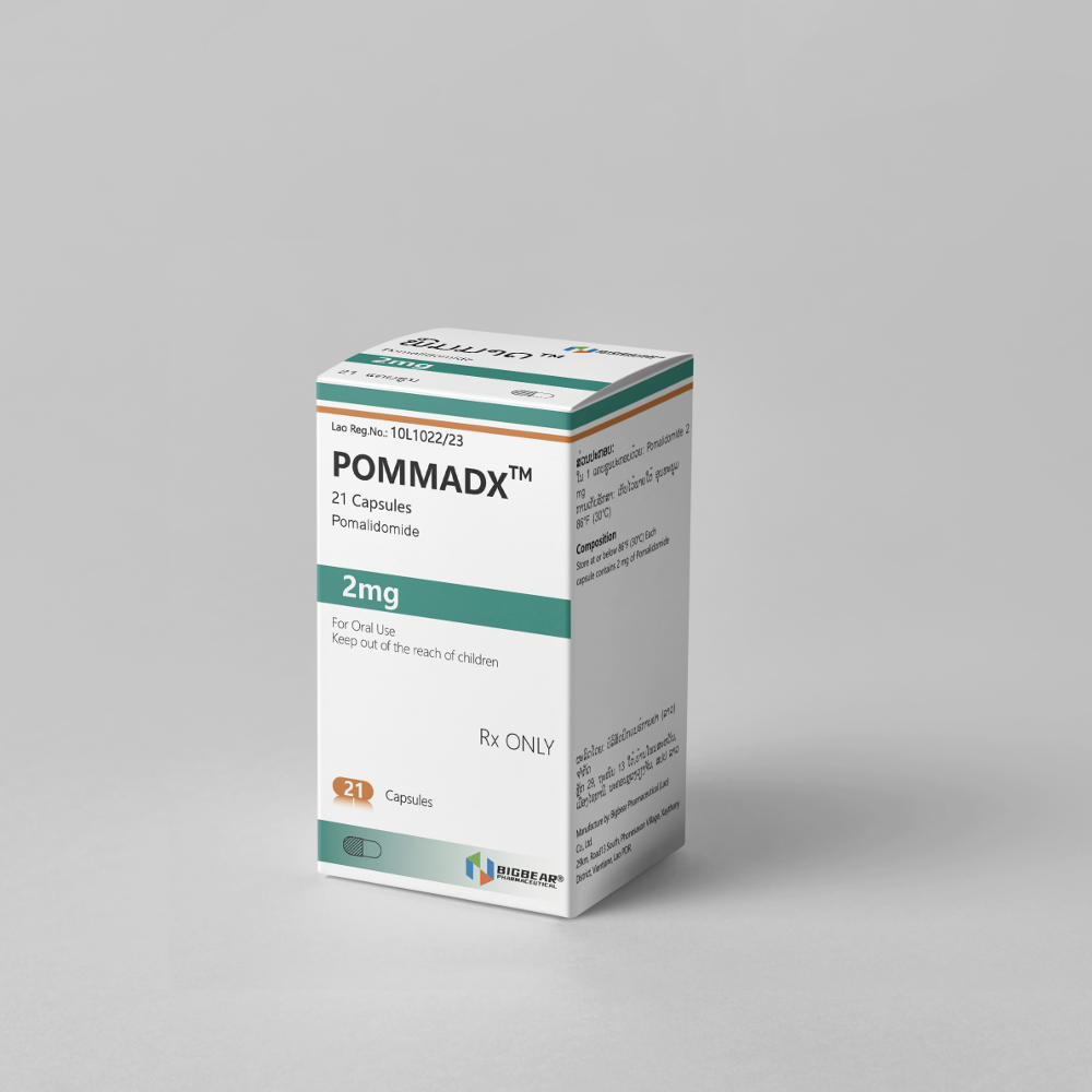 泊马度胺,POMMADX,Pomalidomide,2mg  21 TABLET'S批文号10 L 1022/23 有效期09-10-2026