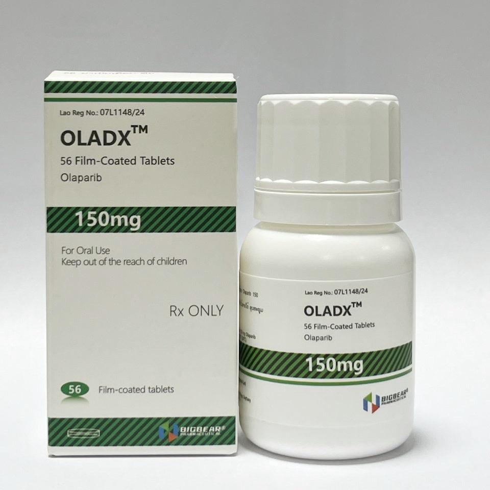 奥拉帕尼150mg，OLADX，Olaparib，150mg 56s 厂家:老挝大熊制药