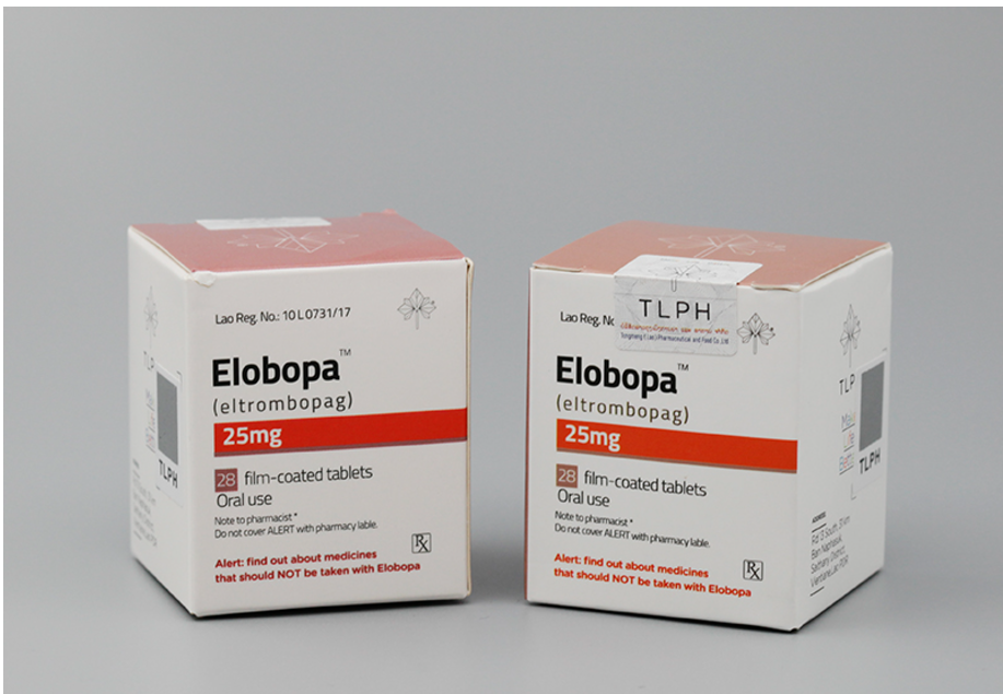 艾曲波帕 Elobopa ELTROBOPAG 25MG  28 TABS批文号10 L 0731/17有效期06-8-2027