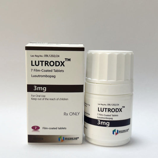 芦曲泊帕，LUTRODX，Lusutrombopag，3mg 厂家:老挝大熊制药  简介：3mg*7片