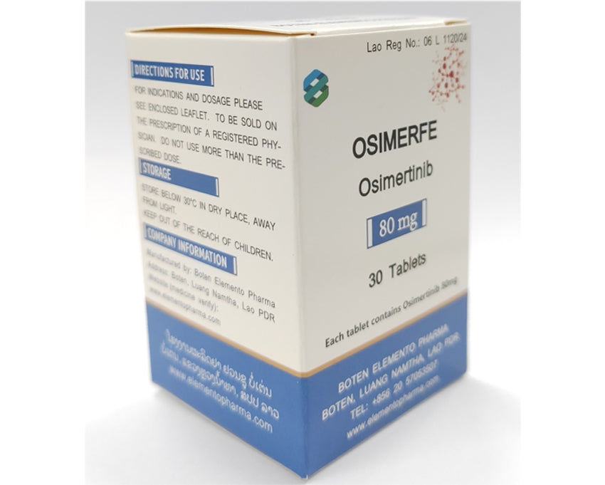 奥希替尼 OSIMERTINIB 80MG 30'S 批文号06 L 1120/24 有效期06-8-2027