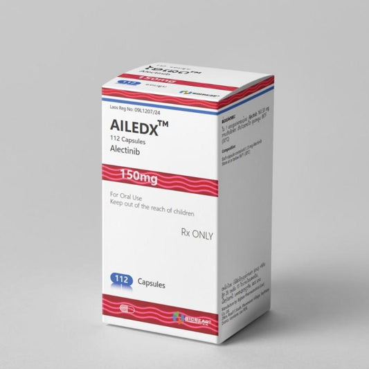 阿来替尼, AILEDX,Alectinib,150mg 厂家:老挝大熊制药  简介：150mg*112胶囊