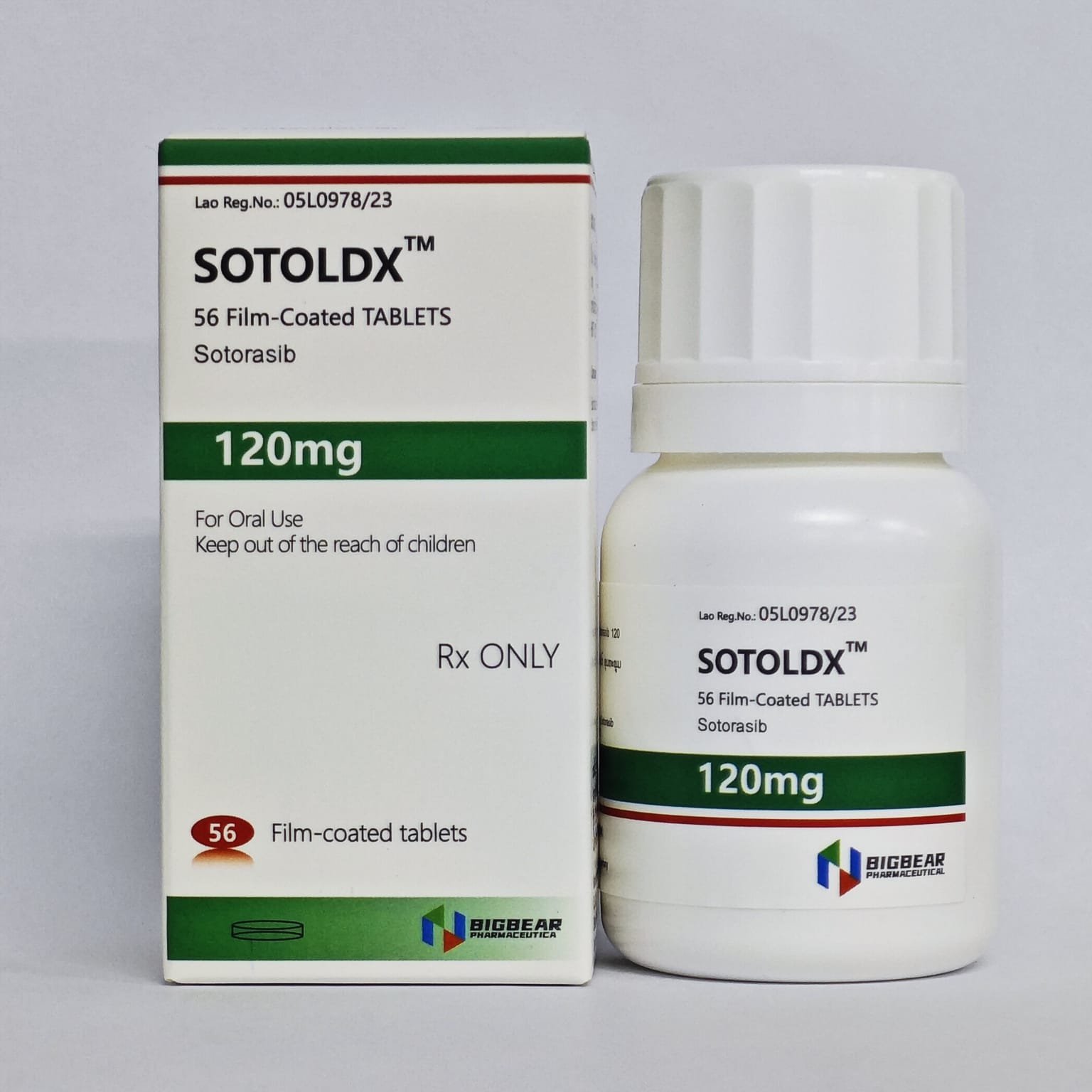 老挝大熊 BIGBEAR SOTOLDX 索托拉西布 Sotorasib 120mg