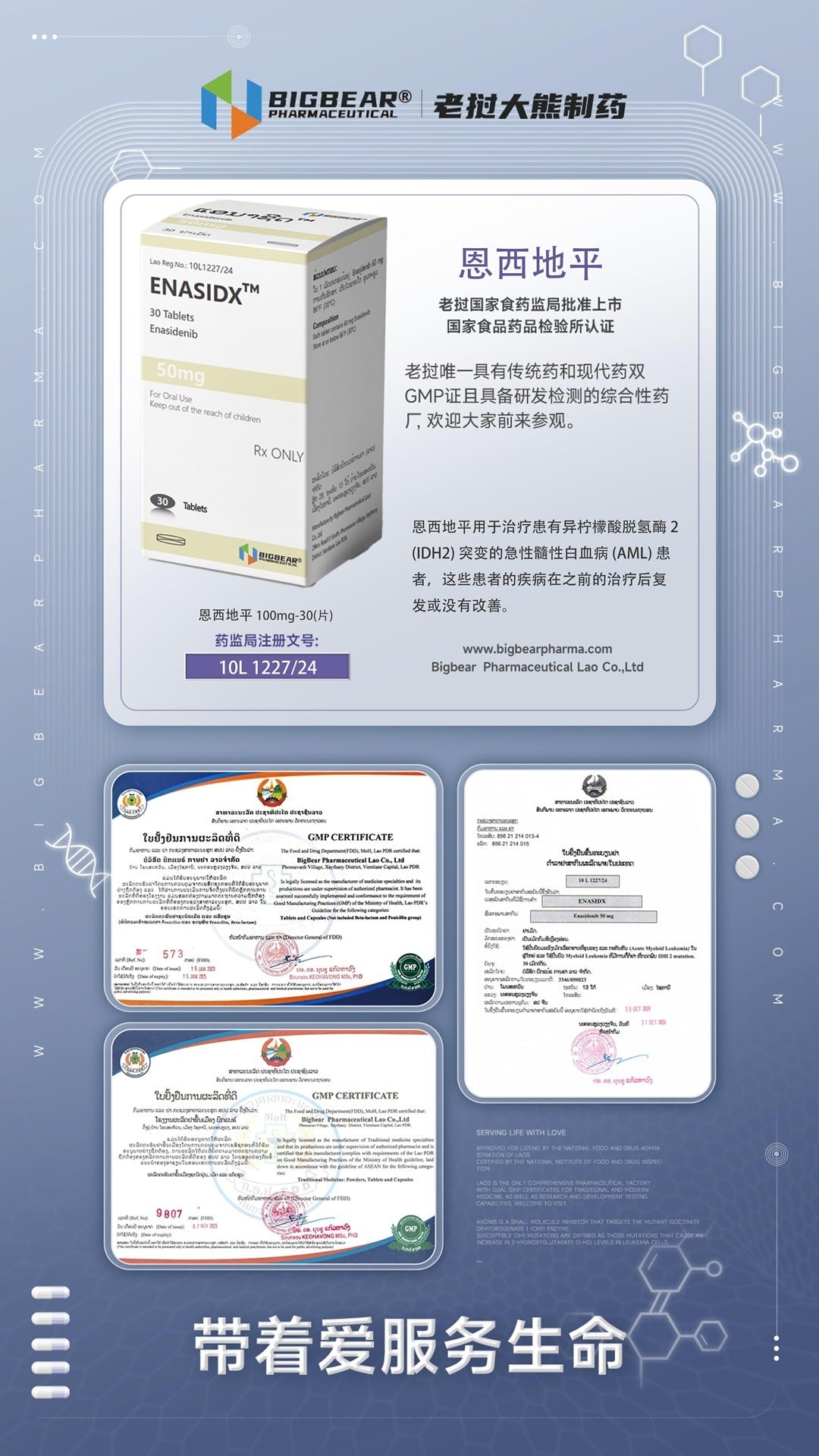 老挝大熊 BIGBEAR ENASIDX 恩西地平 Enasidenib 50mg - 图片 3