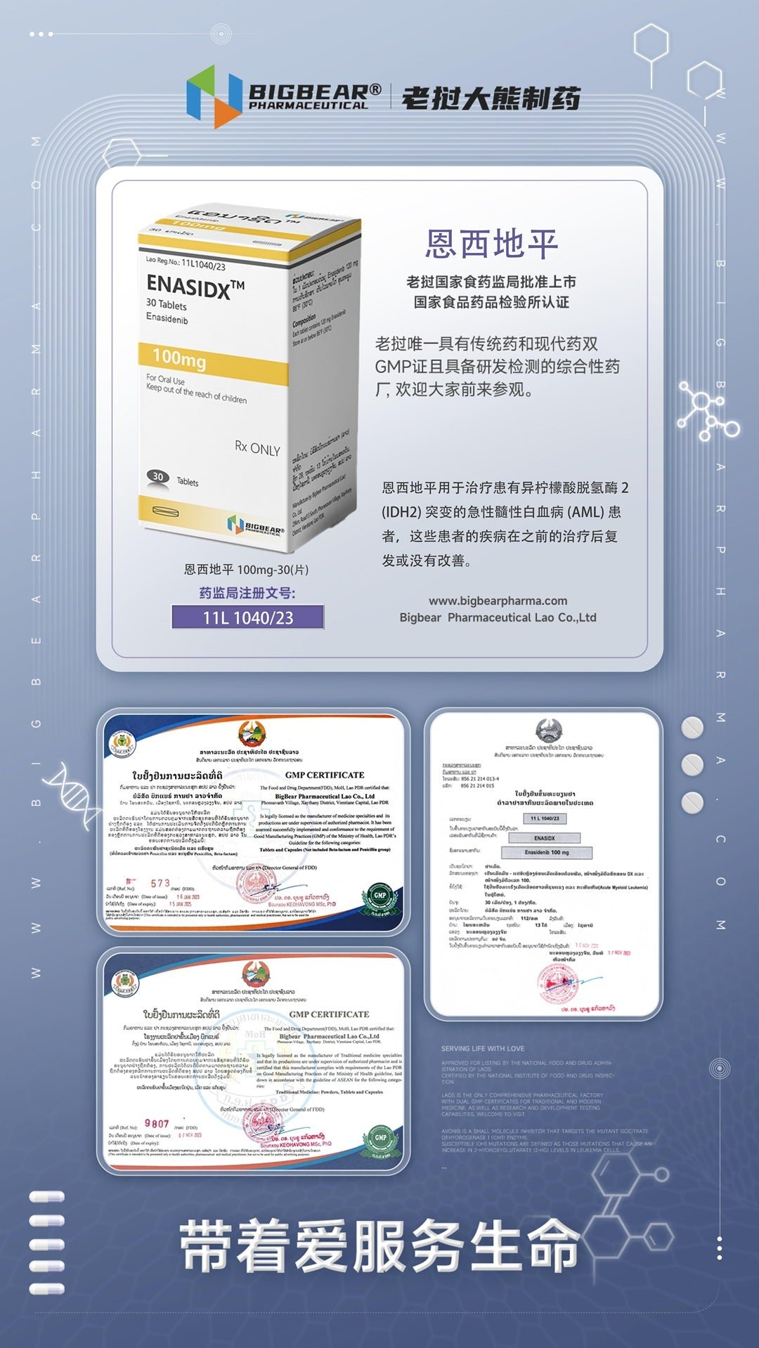 老挝大熊 BIGBEAR ENASIDX 恩西地平 Enasidenib 100mg - 图片 3