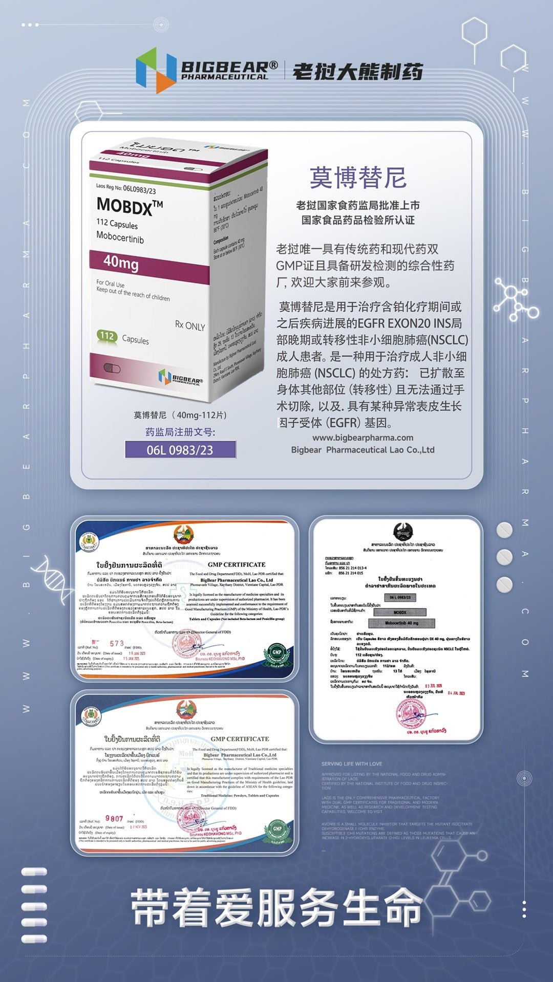 老挝大熊 BIGBEAR MOBODX 莫博替尼 Mobocertinib 40mg - 图片 3