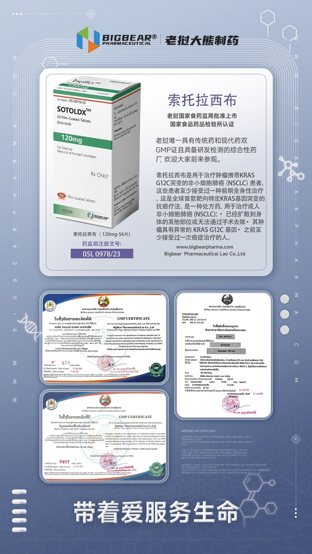 老挝大熊 BIGBEAR SOTOLDX 索托拉西布 Sotorasib 120mg - 图片 3