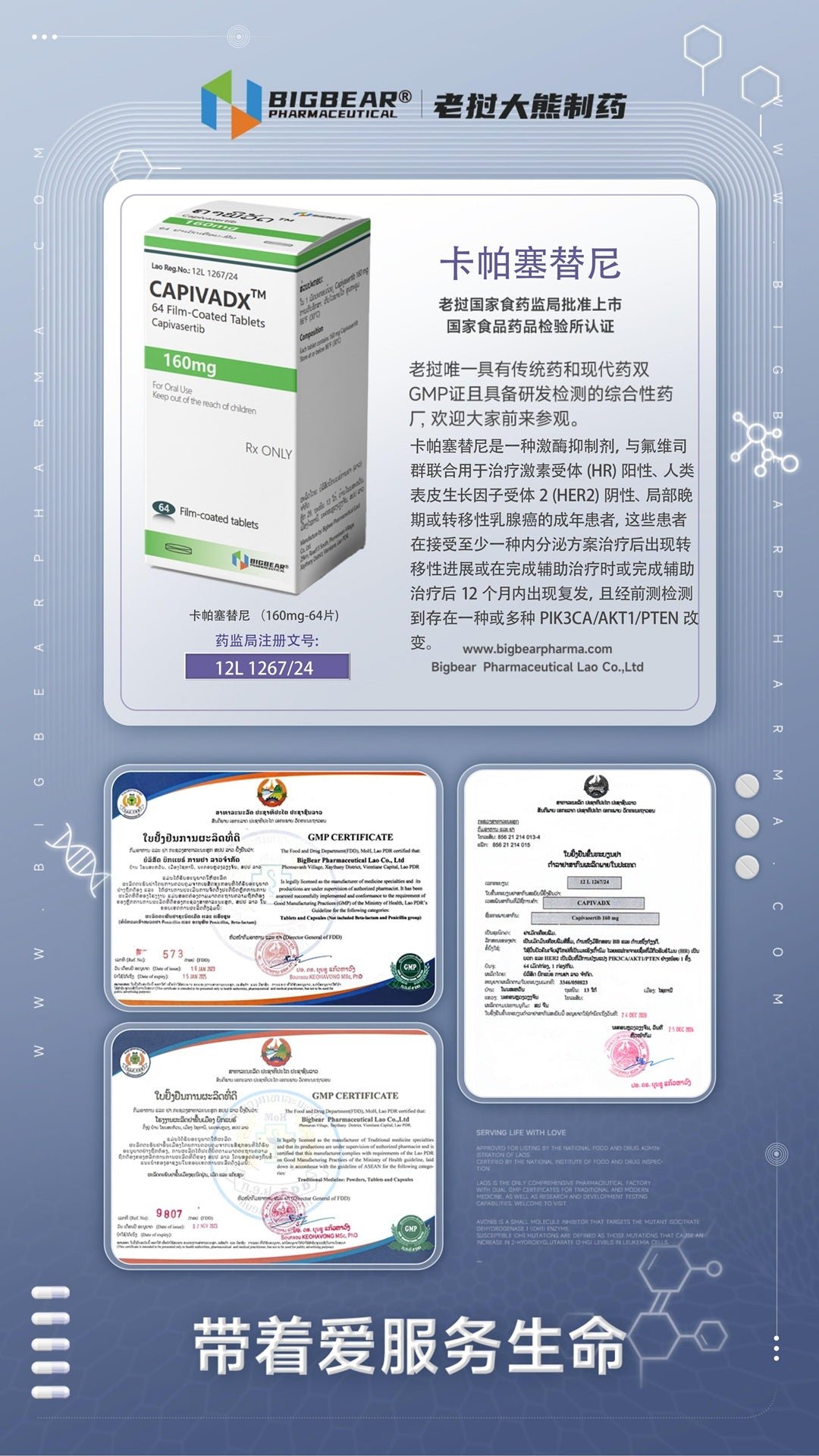 老挝大熊 BIGBEAR 卡帕塞替尼 Capivasertib 160mg CAPIVADX - 图片 3