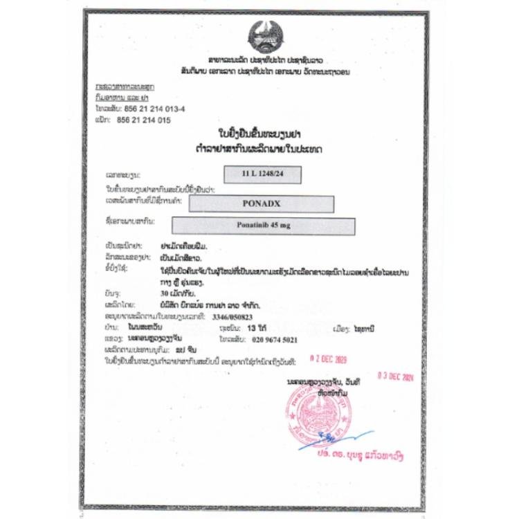大熊制药 PONADX 普纳替尼 45mg - 图片 2