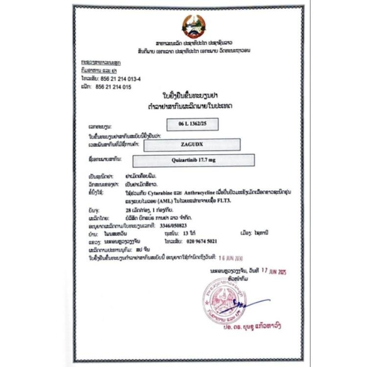 大熊-ZAGUDX奎扎替尼Quizartinib17.7mg - 图片 2