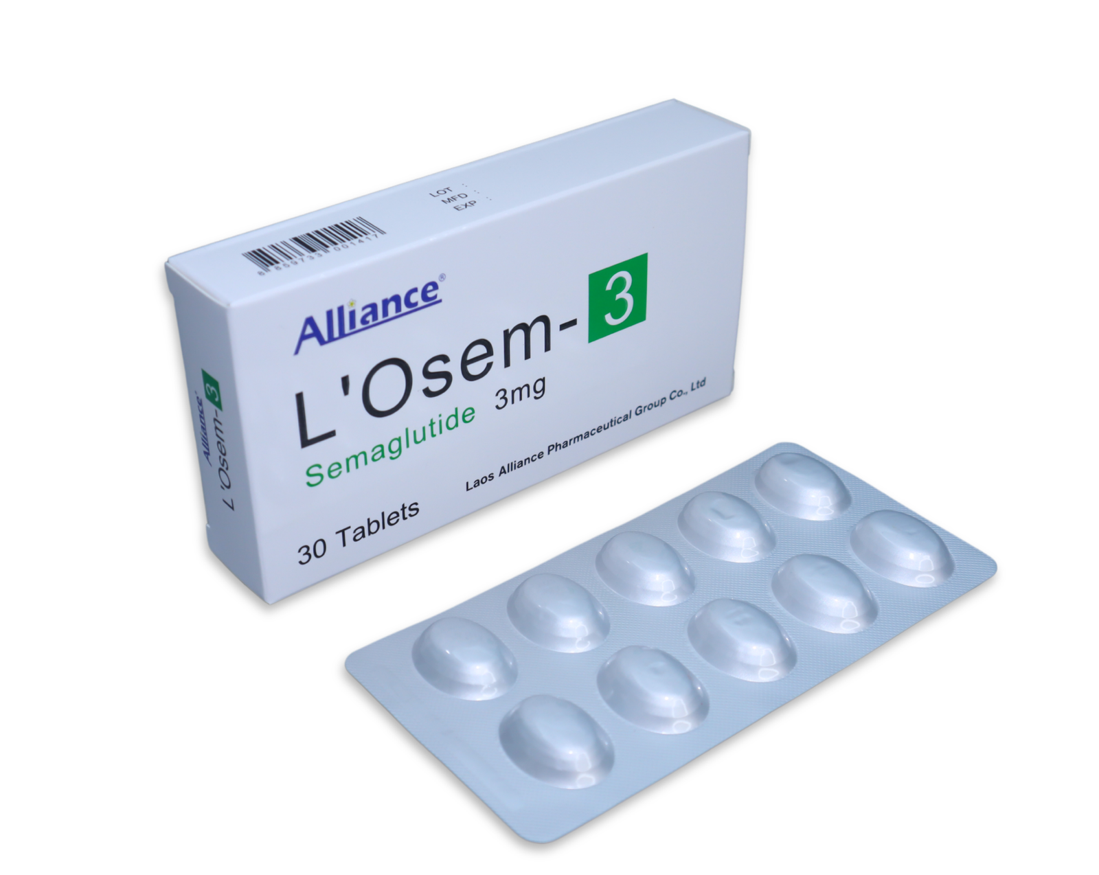 联合制药L'Osem司美格鲁肽口服片30片装 - 图片 4